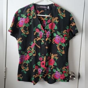 Vintage Canvasbacks Lutton & Horsefield Silk Blouse